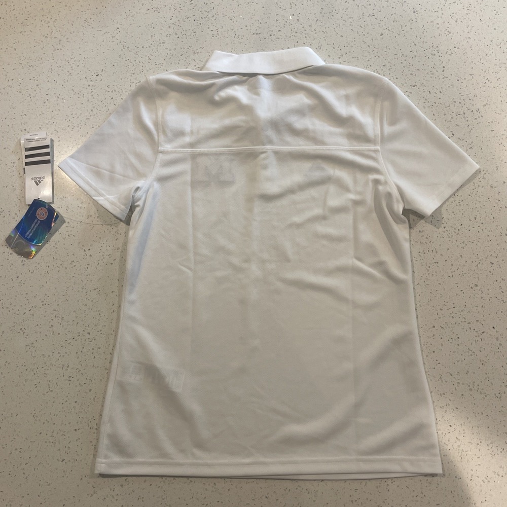 Michigan Wolverines Polo Shirt Mens Small White Adidas Golf Climalite NCAA NWT - Picture 6 of 6